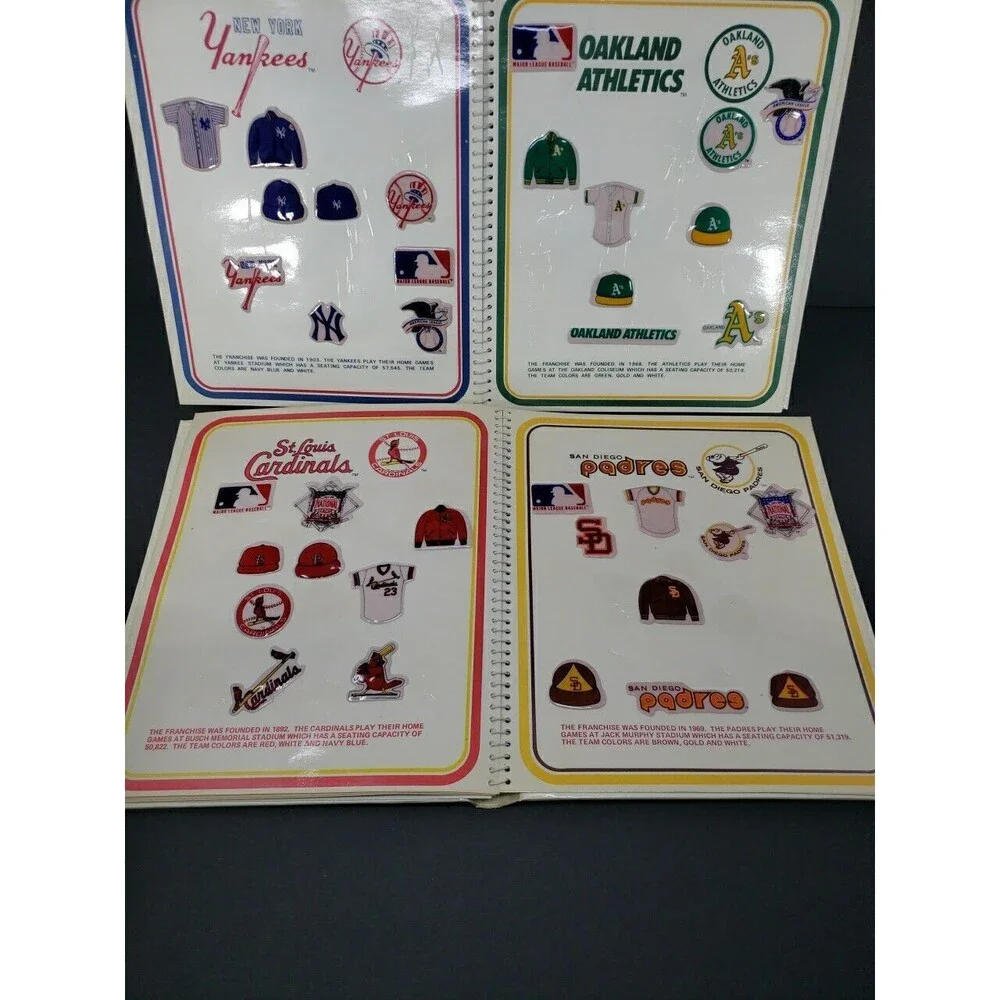 American & National League Baseball Sticker Albums MLB Vintage 1983 Imperial Toy